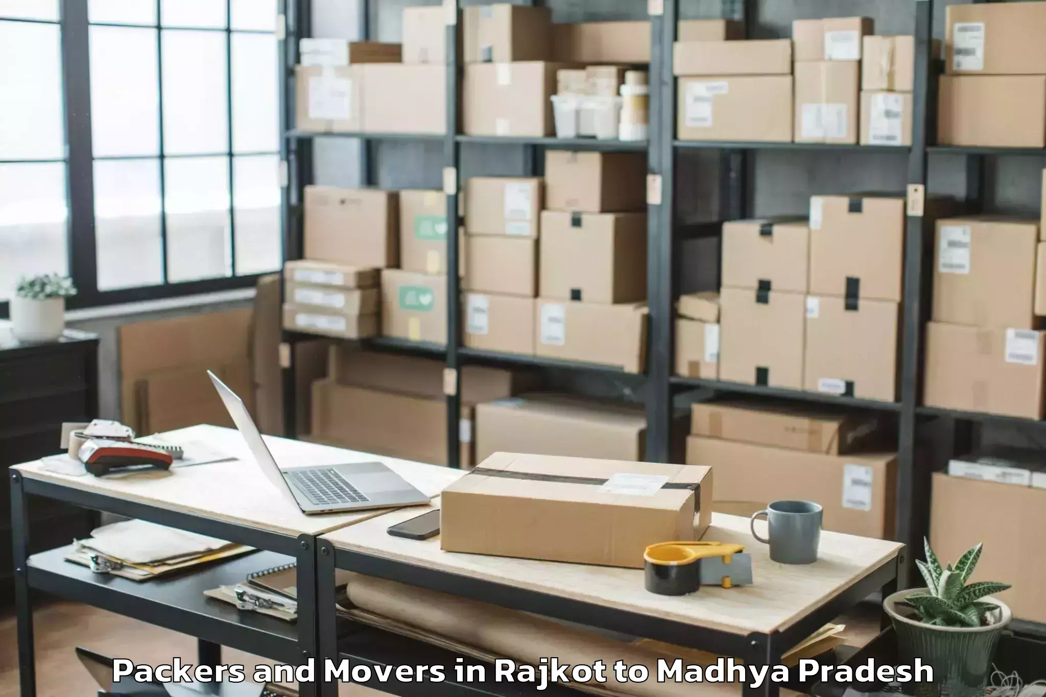 Book Rajkot to Satwas Packers And Movers Online